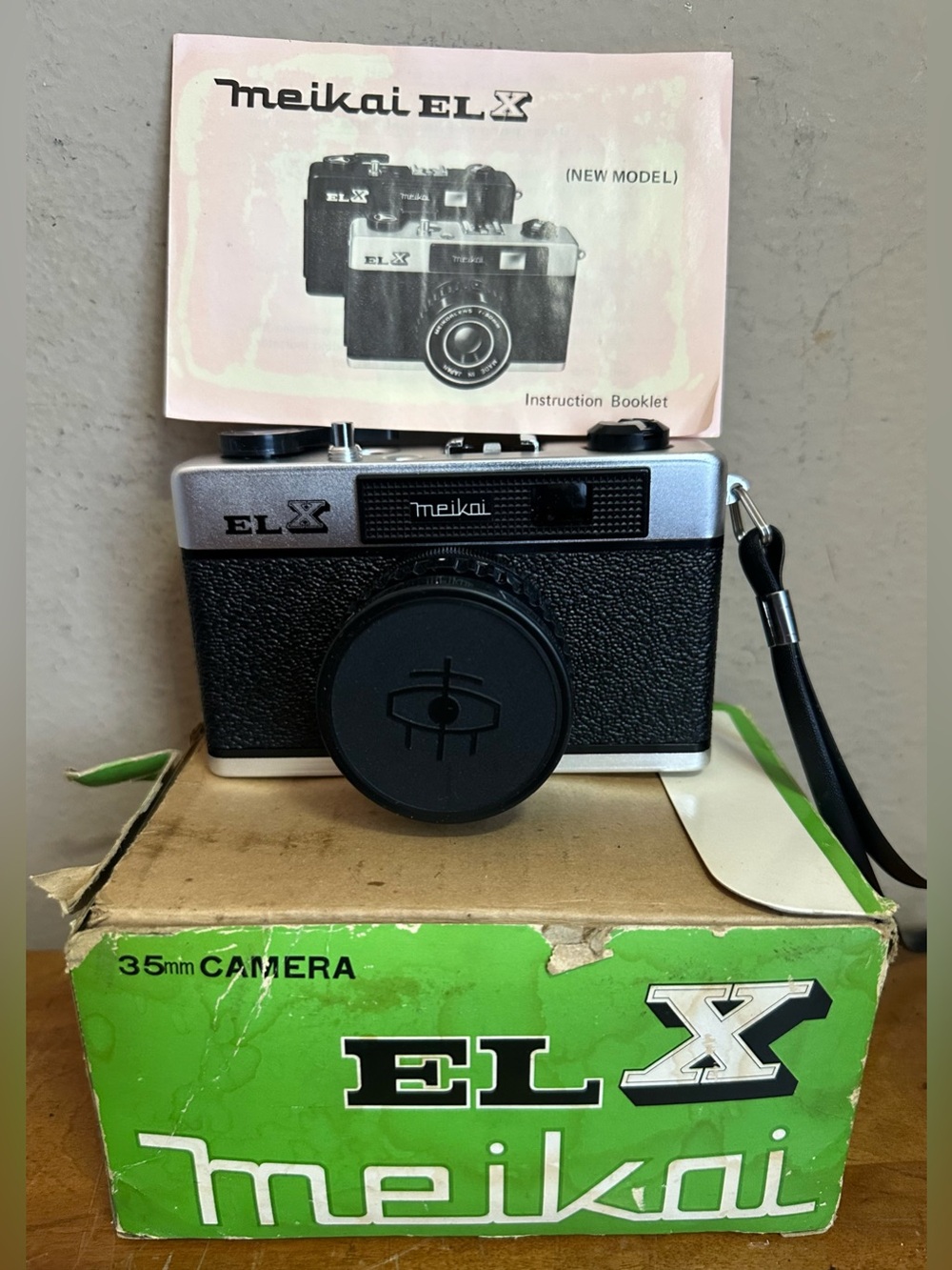 Vintage Meikai ELX 35mm Film Camera w/50mm Fixed Focus Lens Japan